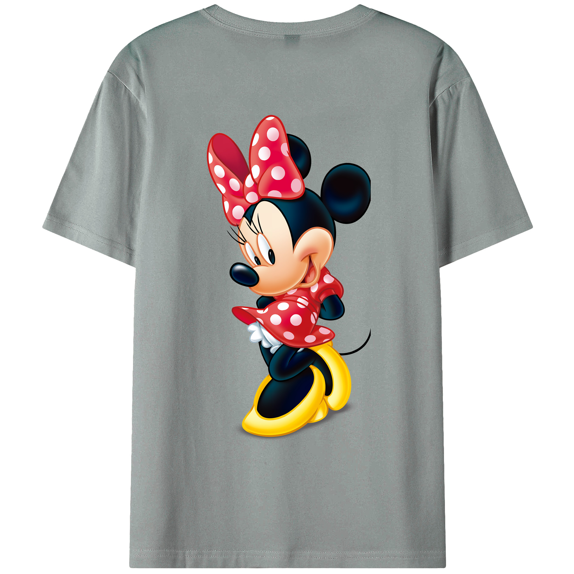 （画像用） ミッキーマウス Mickey Mouse 綿100％ メンズ半袖Tシャツ（バックプリント） 通気性